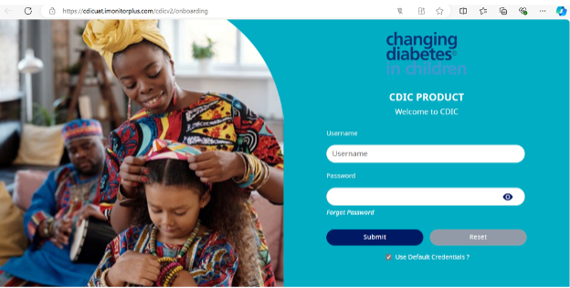 Login page - CDIC application