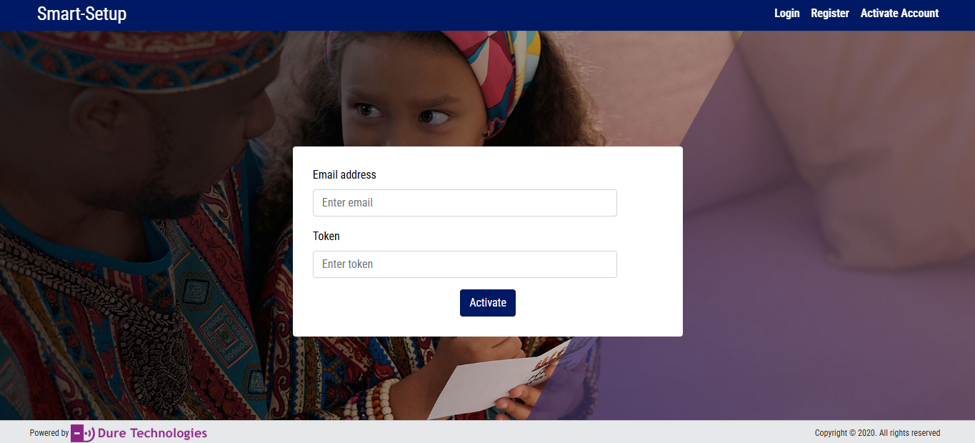 Community activation form screenshot